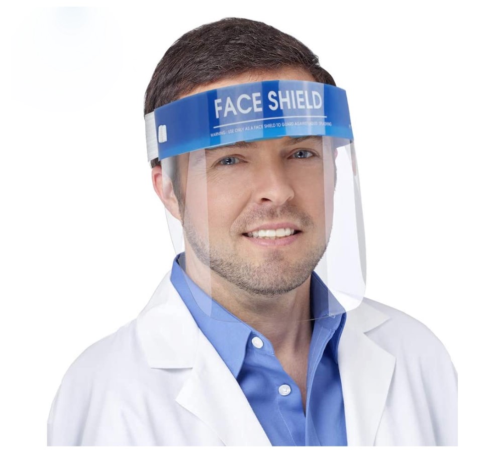 face shield made of acrylic